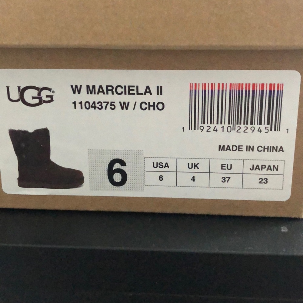 Dark Brown Button UGGS